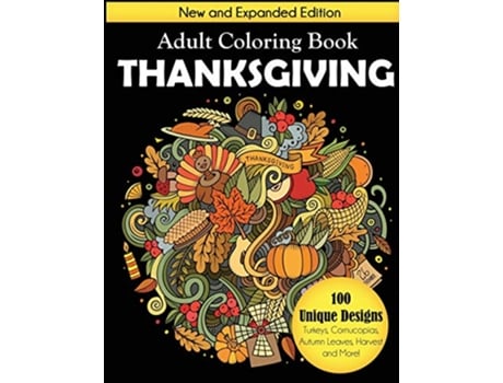 Livro Thanksgiving Adult Coloring Book de Dylanna Press (Inglês)