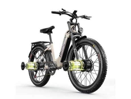 Bicicleta Elétrica Todo-O-Terreno SHENGMILO S700 Motor Duplo de 2.000 W Bateria de 48 V Travões Hidráulicos para Ciclistas de 165 a 195 Cm