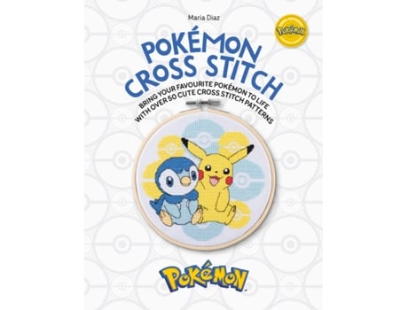 Livro PokeMon Cross Stitch de Diaz e Maria (Inglês)