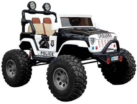 Carro Elétrico  Jeep SX1719 4x4 Polícia (Idade Mínima: 3 - Branco)