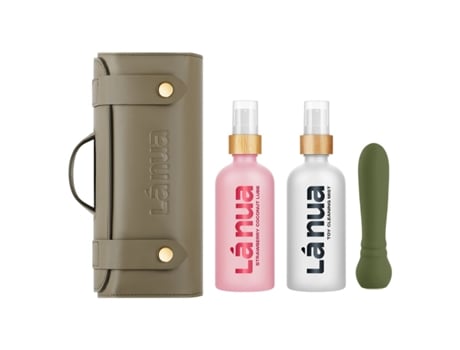 Kit de Viagem Relaxante LÁ NUA STRAWBERRY COCONUT BUNDLE (Verde - 100 ml)