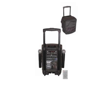 Coluna Amplificada 12 400wmáx 2 Mic Uhf Cd/Usb/Bt Bolsa 