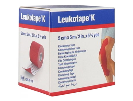 Leukotape K Fita Cinesiológica 5cm x 5m Vermelha