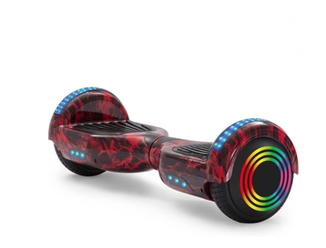 Hoverboard E-RIDES 6.5TL flor vermelho (Autonomia: 1 h  Velocidade Máx: 12 km/h)