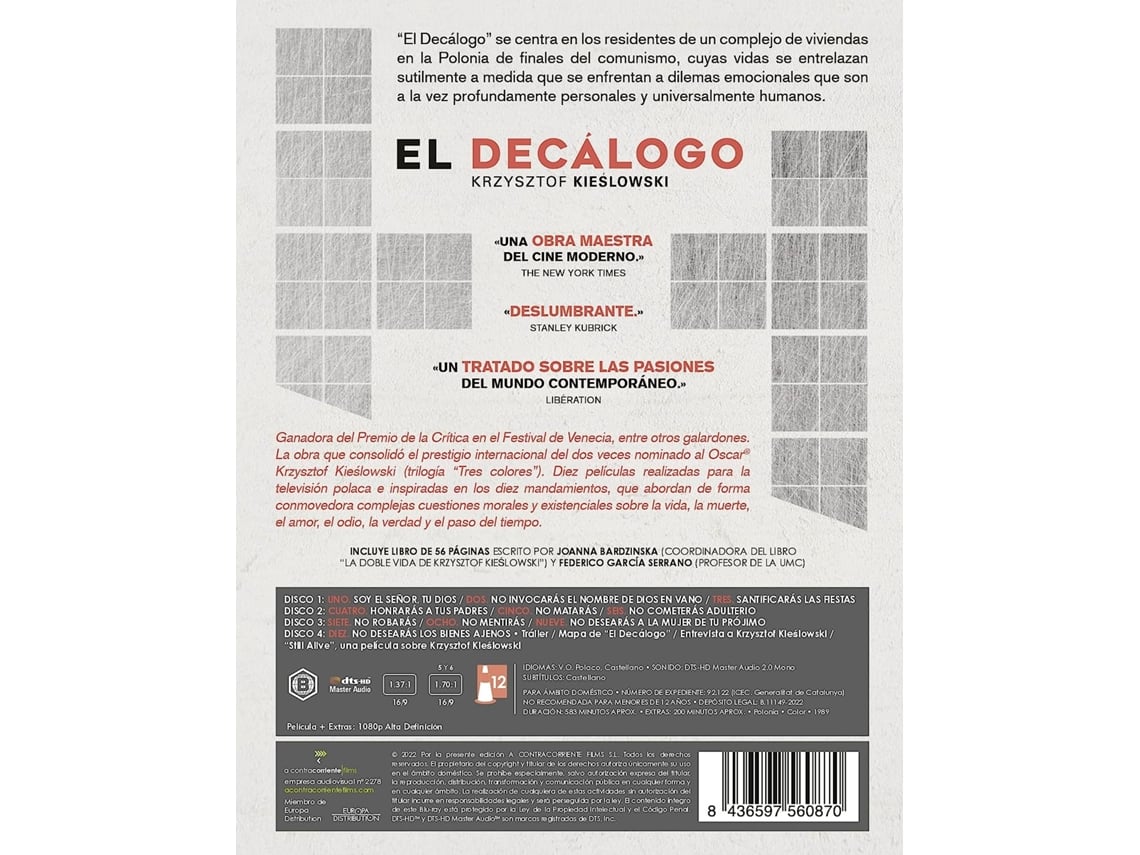 Blu Ray Dekalog Jeden Dekalog 1 10 - El Decálogo de Krzysztof ...