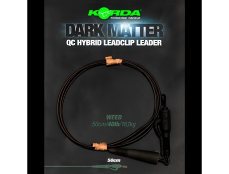 Clipe Híbrido KORDA Dark Matter Leader 50 Cm Qc Weed