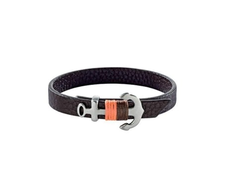 Pulseira Bandy Sector, Blk Lth, Orange,