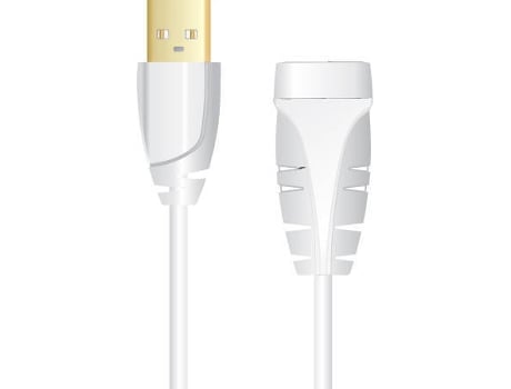 Cabo de Dados SINOX (USB A - 5 m - Branco)