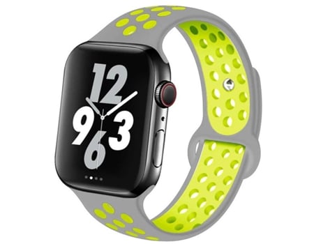 Bracelete Desportiva para Apple Watch Series 8 Aluminum 45Mm Cinza / Verde