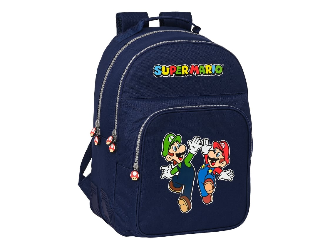 Mochila Escolar Super Mario Azul Marinho 32 X 42 X 15 Cm Worten.pt