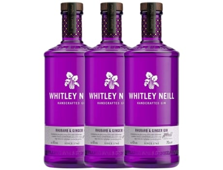 Gin WHITLEY NEILL Whitley Neill Rhubarb & Ginger Gin (0.7 L - 3 unidades)