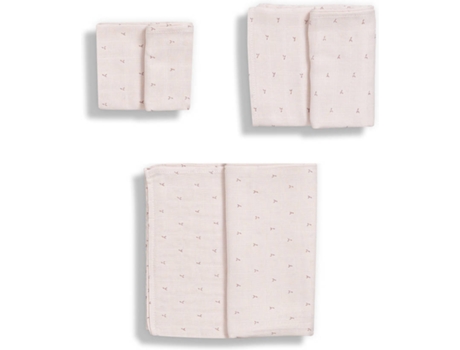 Fraldas de Pano  Pack de 3 Unidades Blush Rose (50 x 50 cm; 70 x 70 cm; 110 x 110 cm)