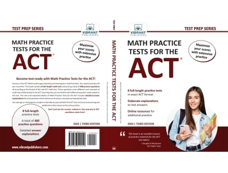 Livro Math Practice Tests for the ACT de Vibrant Publishers (Inglês)