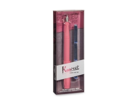 Caneta Kaweco Perkeo Rosa M + 3 Recargas Kw10002226