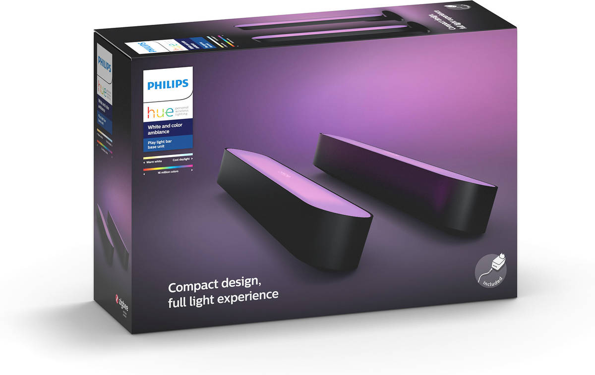 Philips Hue Play Pack de 2 Barras de Luz Regulável Preta +