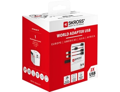 Adaptador de Viagem SKROSS MUV 2 USB World