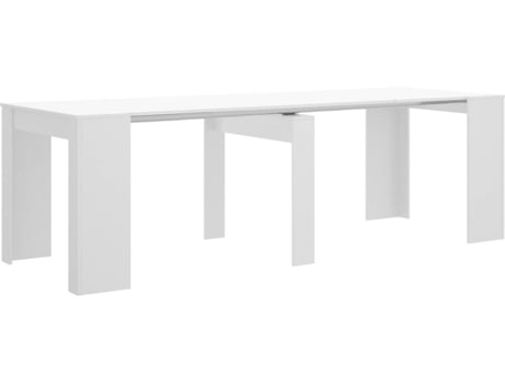 Mesa de Refeição MIRAKEMUEBLE Kiona  (Branco Brilhante e Cinzento Cimento - Melamina - 55 x 103 x 36 cm)