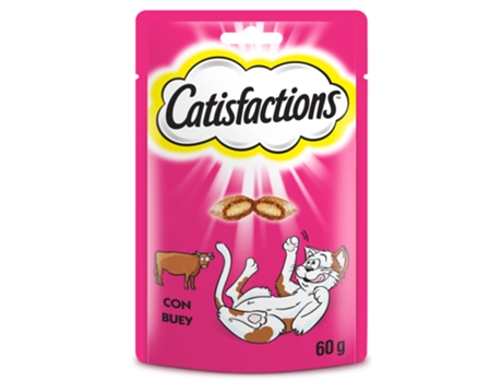 Snacks para Gatos Sabor a Carne 60G CATISFACTIONS