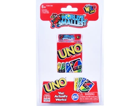 Jogo de cartas WORLD’S SMALLEST UNO (6 anos)