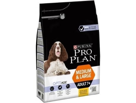 Ração para Cães  Pro Plan (3Kg - Seca - Porte Médio e Grande - Sénior - Sabor: Frango)