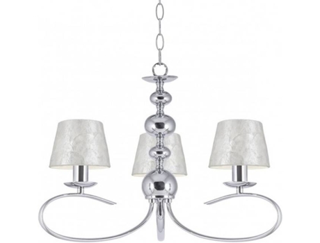 Candeeiro Suspenso  Aurora (Prateado - E14 - 3 x 40 W - Metal)