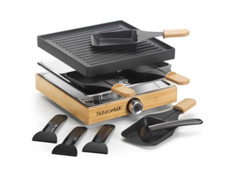 Máquina de Raclette para 4 Pessoas 750W Grill Racwood4 NATURAMIX