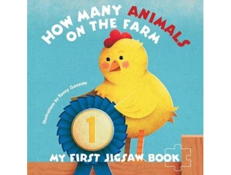 Livro my first jigsaw book: how many animals on the farm? de ronny gazzolla (inglês)