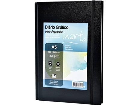 Diário  Gráfico Aguarela, A5, 300 g/m2, 24 Folhas