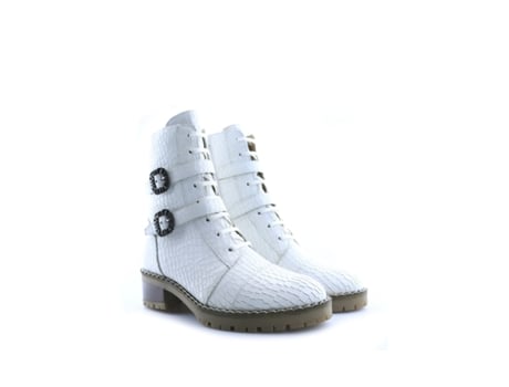 Botas PARODI SUNSHINE Militar 95DRAPIA Pele para Mulher (36 - Branco)