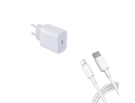 Cable 100cm + Base Cargador Fast Charge Pd 3.0 18w Para Iphone 12