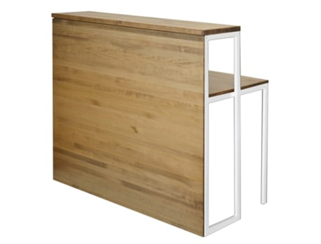 Mesa de Refeição BOX FURNITURE iCub (Branco - Madeira e Aço - 120 x 62 x 110 cm)