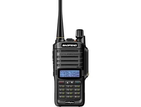 Walkie Talkie Baofeng Uv-9R Plus 15 W Vhf/Uhf com Plugue Ue Ip67 À Prova D'Água de Banda Dupla