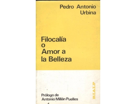 Livro Filocalia O Amor A La Belleza de Urbina (Espanhol)