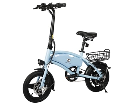 Bicicleta Elétrica LAIFOOK Dolphin Dobrável 250W 36V 7.8Ah Pneu de 14 Polegadas 25Km/H 40Km Travões Disco Display Lcd Azul