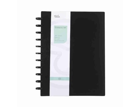 Caderno Smart Espiral A4 Pautado Preto