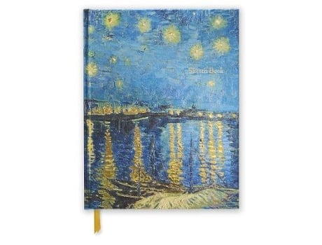 Livro van gogh: starry night over the rhone (blank sketch book) de created by flame tree studio (inglês)