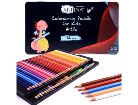 Conjunto de 72 Lápis de Cor Artilo Kids/Escola ARTINA