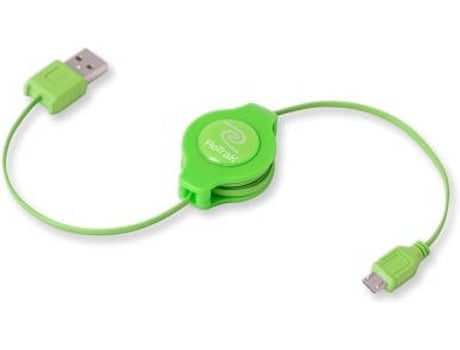 Cabo de Dados RETRAK (USB A - Micro USB - 1 m - Verde)