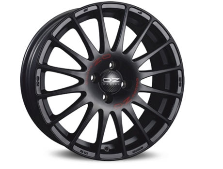 Jante para Carros Oz Superturismo Gt 7,5X17 Et50 5X112 Matt Preto Red Lettering Kba Via Nad