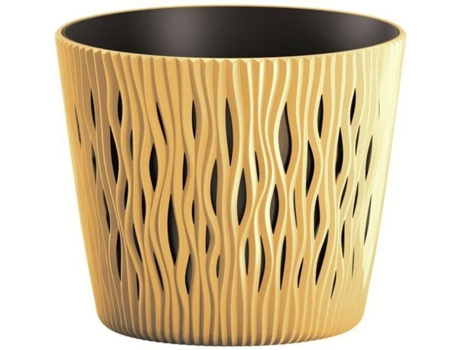 Vaso  Sandy Round (Amarelo - 18.9 x 18.9 x 16.5 cm)