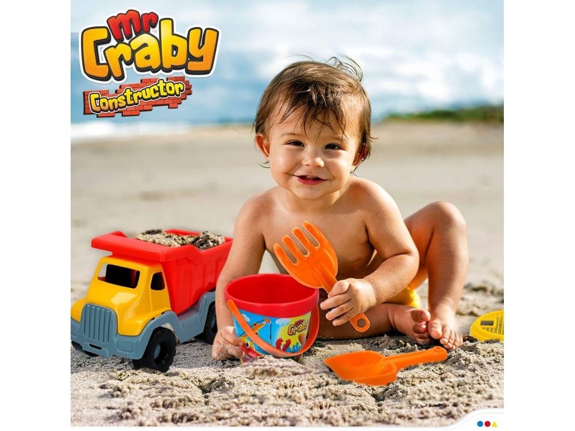 Pack brinquedos de praia CB TOYS Mr Craby Builder com acessórios (30x16x20  cm - 18 meses)