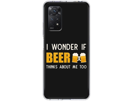 Capa Beer Note Flexível para Xiaomi Redmi Note 11 Pro 5G THE CASES MARKET Silicone Preto