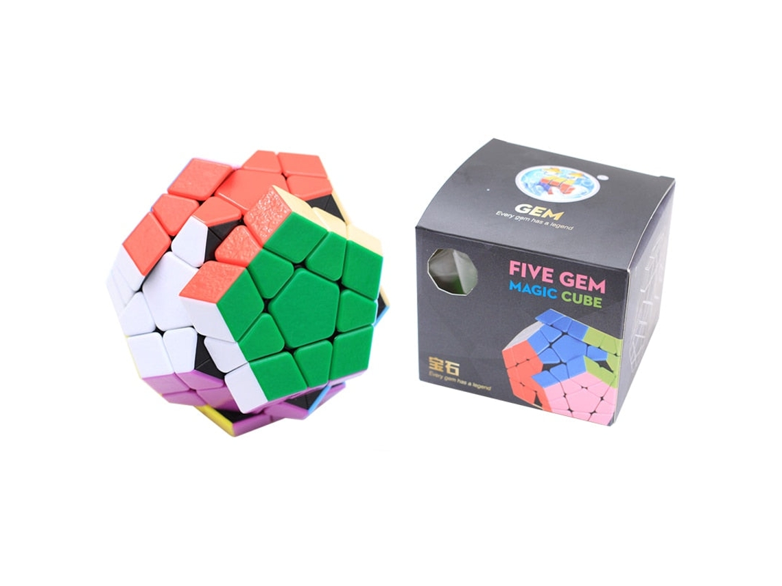Cubos Mágicos Megaminxes Brinquedo Dodecaedro de 12 Faces 3X3 Megaminx  Preto