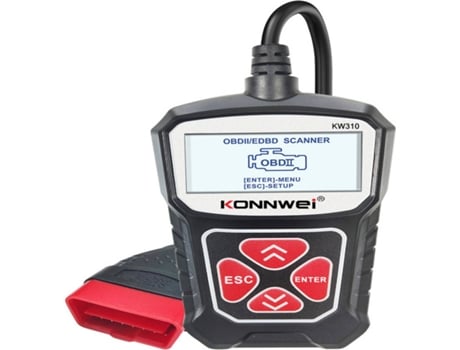 Scanner para Carro KONNWEI Dignósticos de Erros KW310 (Preto)