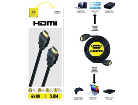 Cabo Hdmi de Alta Velocidade 4K MIMACRO Hd-004 5M Preto