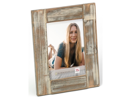 Moldura Longford Wooden Retrato Frame Tamanho 10x15 cm marrom