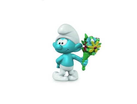 Figura  Smurf com Ramo de Flores