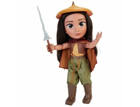 Boneca Guerreira Raya com Espada e Chapéu Articulada Raya e O Último Dragão Disney 34 Cm