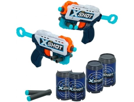 Conjunto de 2 Lançadores  X-Shot: Recoil (Com 6 Latas)