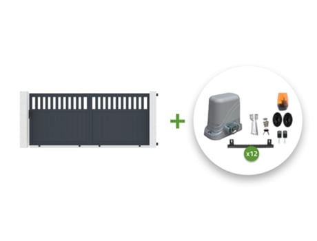 Pacote de Portão de Correr Elétrico 3,7M CASANOOV Santis 370C160 + Tanker C600